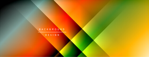 Colorful gradient with lines made of shadow and light. Creative background
