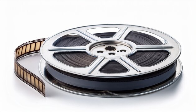 movie reels and film isolated on transparent or white background