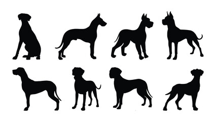 great dane dog silhouette