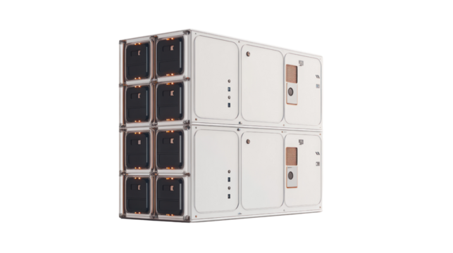 Modern storage box design with multiple compartments, featuring a white background for clear visibility.