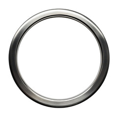 A silver ring with a hole in the middle