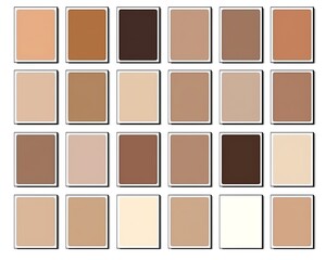 Skin Tone Palette Swatches.