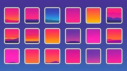 Sunset Gradient Icons for App Design.