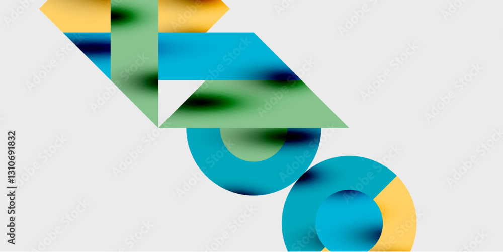 Poster Vibrant abstract background circles with smooth gradients, creating a dynamic and modern design. Ideal for creative, tech, or contemporary-themed projects