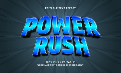 power rush editable text effect with a race and speed text style