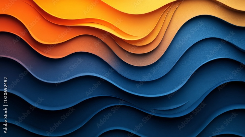 Aufkleber abstract colorful wave like layers forming an interesting pattern composition