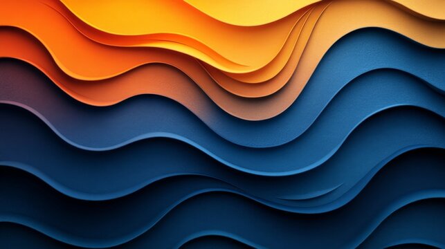 Abstract colorful wave like layers forming an interesting pattern composition
