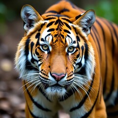 Obraz premium Fur texture of Bengal tiger, repeating, seamless, striped fur