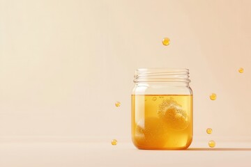 Minimalist fermentation logo featuring a clean abstract jar with bubbles for probiotic food branding