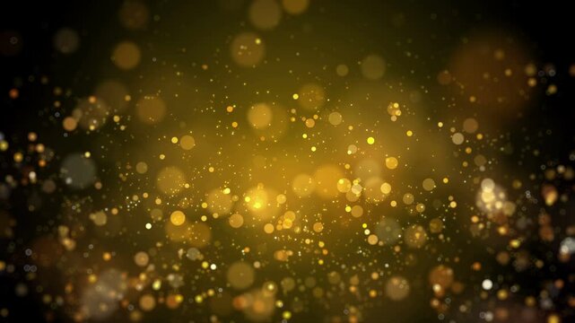 Gold Particle Lights Gold particle lights background loop, Also good background for scene and titles, logos.