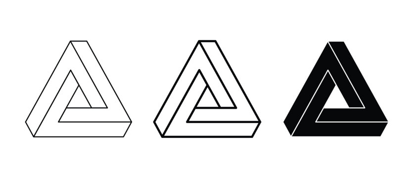 Penrose triangle all set vector design