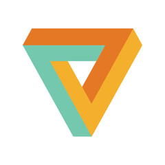 Penrose triangle flat design