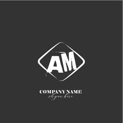 vector AM illustration of a logo for a company background abstract