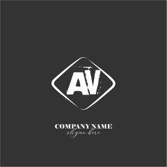 vector AV illustration of a logo for a company background abstract