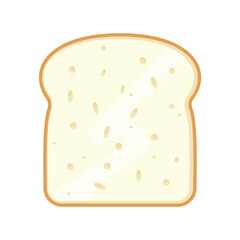 white bread vector flat design