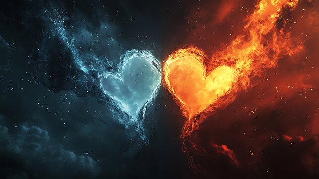 Cosmic hearts of fire and ice