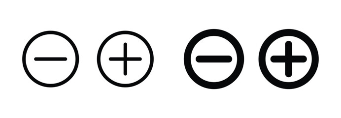 plus minus icon line