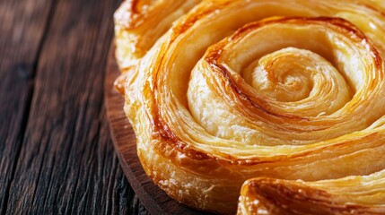 Fototapeta premium Close-up puff pastry, food design