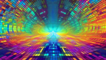 abstract bright mosaic for digital graphics