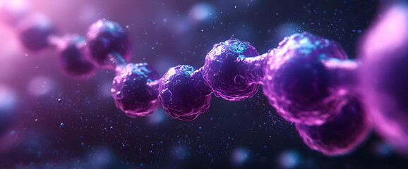 Abstract 3d Biological Illustration Of Molecules