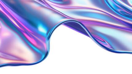 Naklejka premium Colorful, shimmering wave of fabric with smooth textures, perfect for backgrounds and design elements.