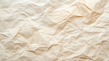 Fototapeta premium Crumpled Beige Paper Texture Background