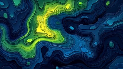 Fototapeta premium Abstract swirling blue green textures glow softly. AI Generated