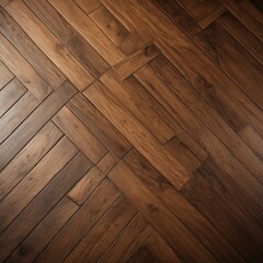 Dark Brown Wood Flooring, Herringbone Pattern