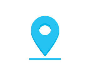 Pin location map flat color