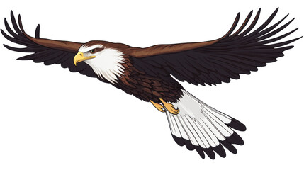 Obraz premium american bald eagle isolated on white background