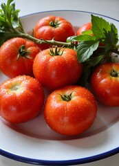 Fototapeta premium tomatoes on a vine