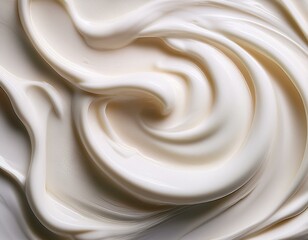 Obraz premium top view of white face cream surface soft background texture