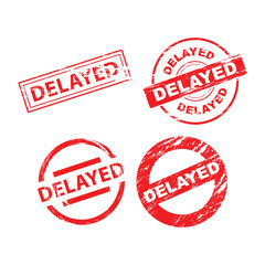 delayed icon label red set