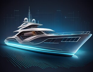 futuristic yacht design a digital blueprint
