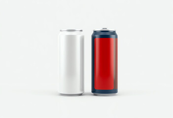 Two Beverage Cans Mockup