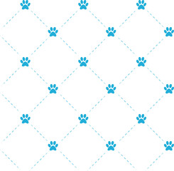 dog paw seamless pattern vector design