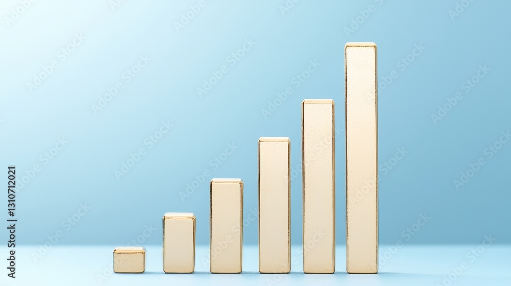 Poster a gold bar with a graph showing a consolidation phase.