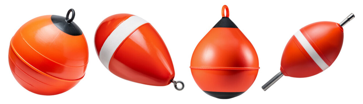 Fishing buoys isolated on transparent background