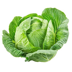 Obraz premium Fresh Green Cabbage with Crisp Leaves Ideal for Healthy Cooking and Salads