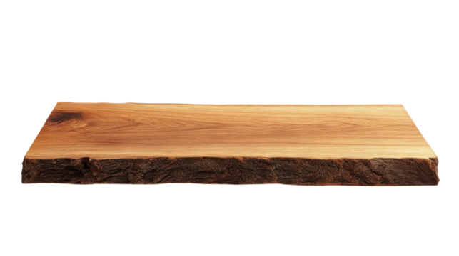 Natural wooden cutting board, perfect for kitchen use, with organic texture and rich color showcasing craftsmanship.
