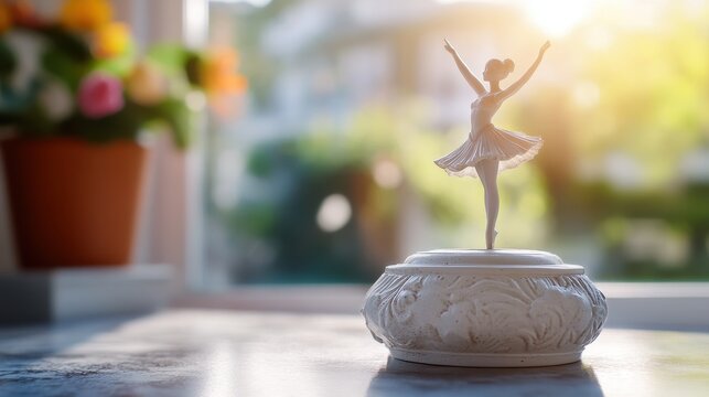 Ballet Box – Portafazzoletti Con Luci LED E Design Ballerina, Decorazione Elegante Per Casa E Ufficio