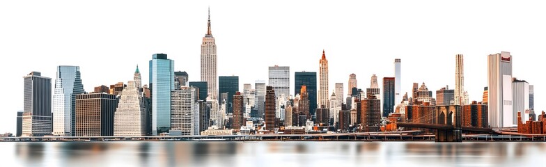 Obraz premium A Stunning Panoramic View of the New York City Skyline