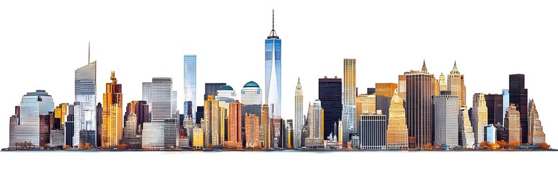 Fototapeta premium New York City Skyline Stunning Architectural Panorama