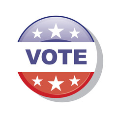 vote united states round flat design