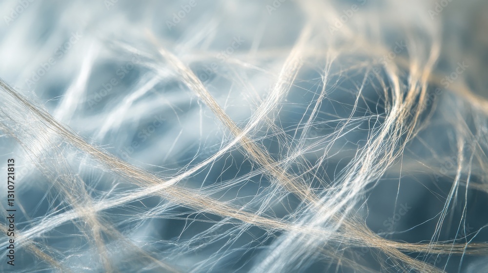 Poster abstract close up showing intertwined strands of fibers