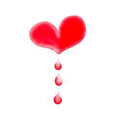 赤いハートのイラスト