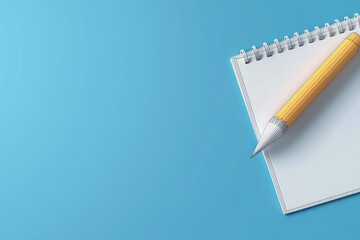 Educational themes visualized with a 3D glyph pencil and paper.