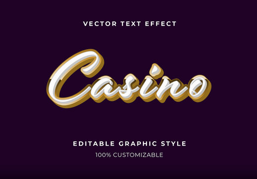 Golden Casino Luxurious Bold Retro Text Effect