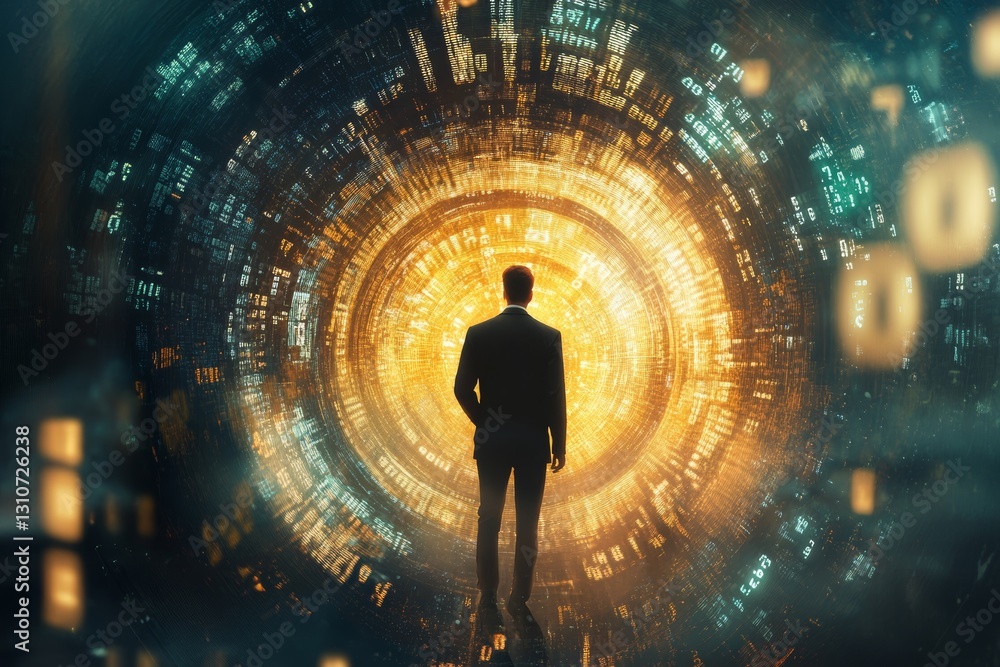 Poster exploring the digital future: a journey through technological advancements and innovation