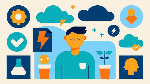 These illustrations can depict a range of techniques to help manage anxiety visually.